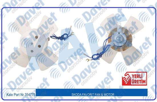 KALE 354775 Fan Motoru Skoda Favorit 12v